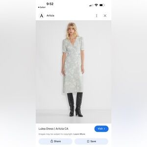 Aritzia Wilfred Lulea Midi Dress Floral Size 12